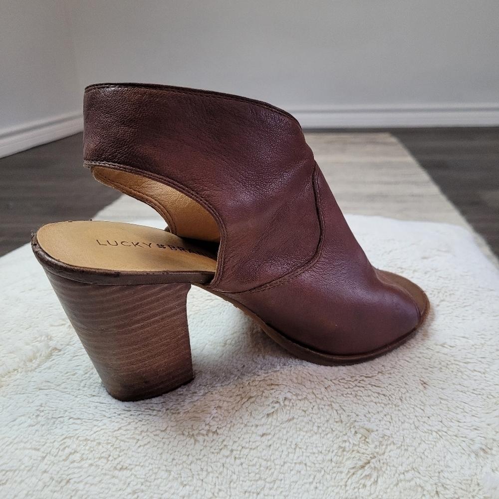 Lucky Brand Lizet brown leather heels - Picture 10 of 14